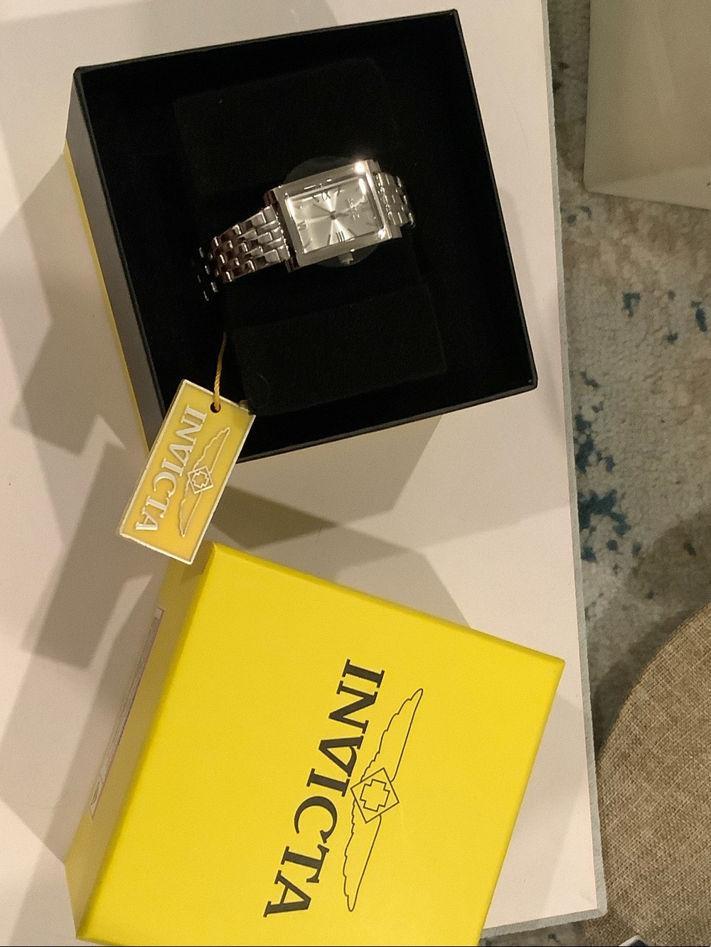 Invicta Silver Stainless Steel Rectangular women’s Watch